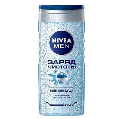 Гель для душа заряд чистоты Nivea for Men, 250 мл