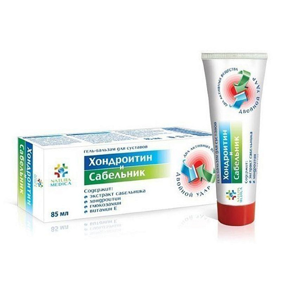 Хондроитин и сабельник гель-бальзам для суставов Natura Medica, 85 мл