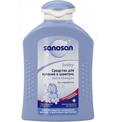 Средство для купания и шампунь Sanosan baby, 200 мл