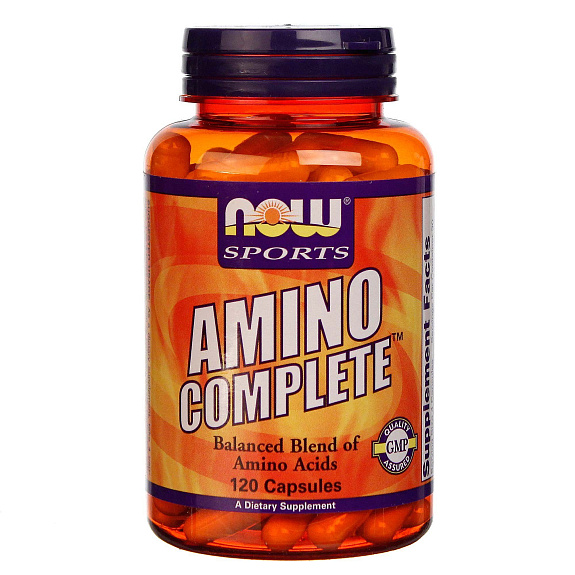 Аминокомплекс Amino Complete сбалансированный комплекс незаменимых аминокислот Now Foods, 120 шт