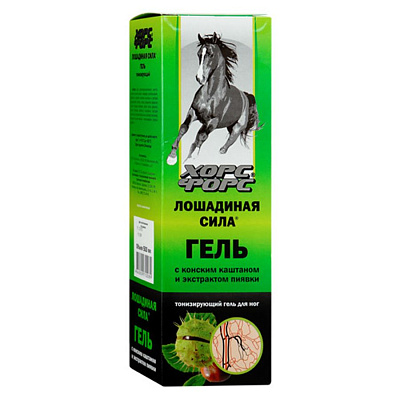 Гель для ног тонизирующий с конским каштаном и экстрактом пиявки Лошадиная Сила, 500 мл