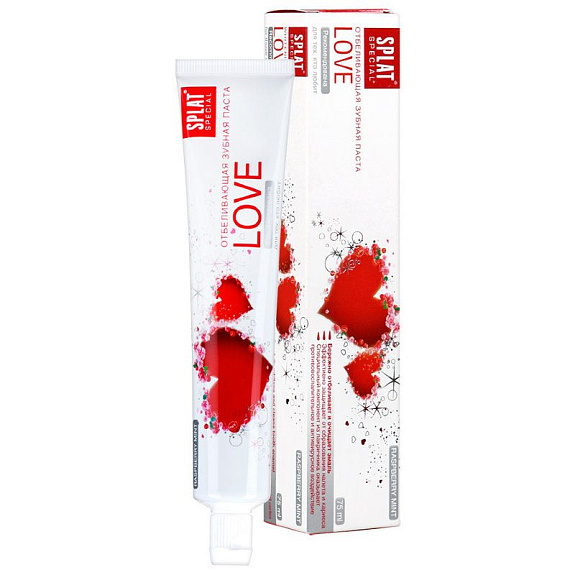 Зубная паста love отбеливающая Splat, 75 мл