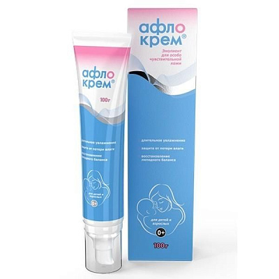 Эмолиент крем увлажняющий для чувствительной кожи Афлокрем, 100 г