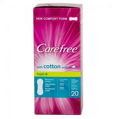 Ежедневные прокладки Carefree Cotton с экстрактом хлопка, 20 шт