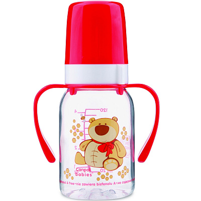 Бутылочка для кормления с силиконовой соской 3+ Canpol babies Cheerful animals, 120 мл