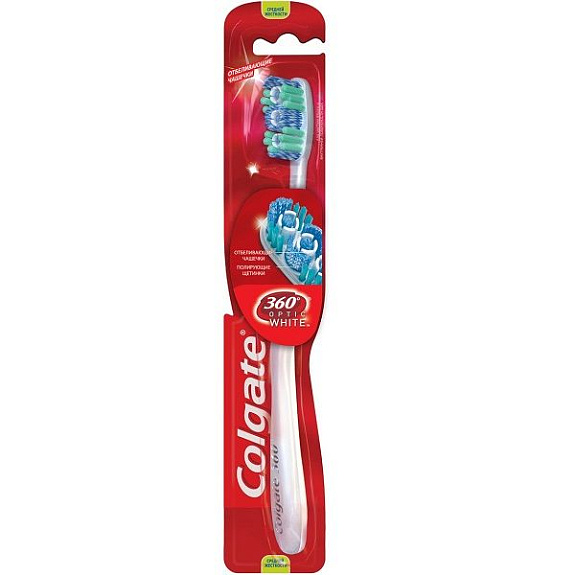 Зубная щетка Colgate 360 Optic White средняя