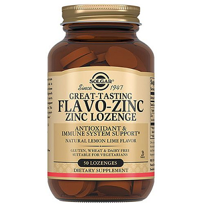 Флаво-цинк натуральный антиоксидант Solgar, 50 шт
