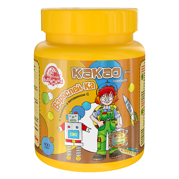 Какао-порошок Взрослейка с железом и витамином С Арт Лайф, 400 г