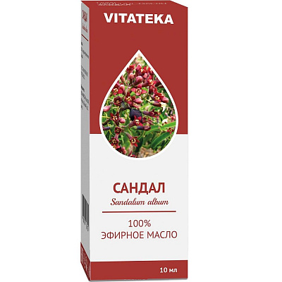 Эфирное масло сандала Vitateka, 10 мл