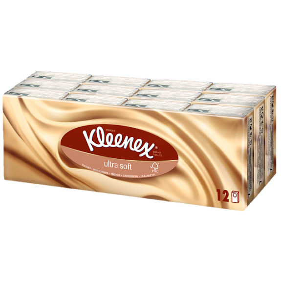 Носовые платочки ultrasoft Kleenex, 7 х 12 шт