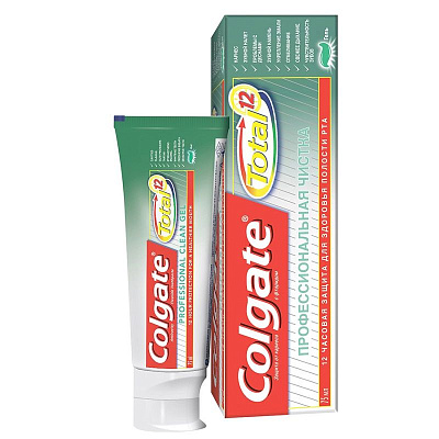 Зубная паста-гельTotal 12 профессиональная чистка Colgate, 75 мл