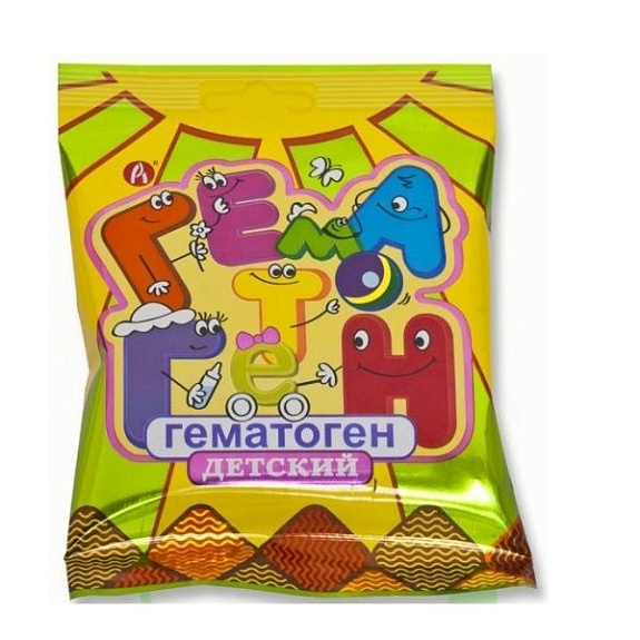 Детский гематоген в виде жевательных пастилок, 25 г.