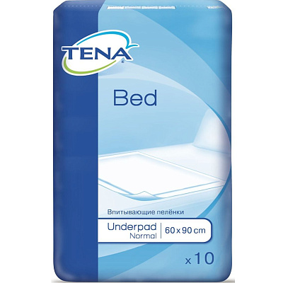 Впитывающие пеленки-простыни Tena Bed Underpad Normal 60х90, 10 шт