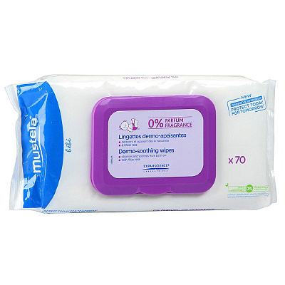 Салфетки для мягкого очищения без запаха Mustela, 70 шт
