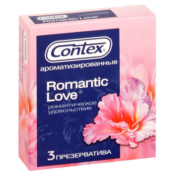 Презервативы Romantic Love ароматизированные Романтическое удовольствие Contex, 3 шт
