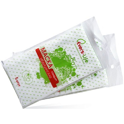 Одноразовая медицинская маска стандарт Evers-Life, 5 шт