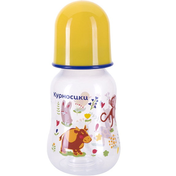 Бутылочка для кормления Зверята с силиконовой соской Курносики, 120 мл