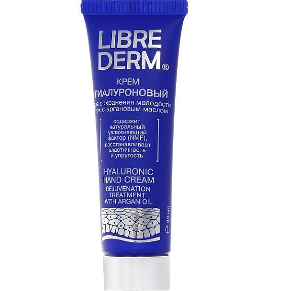 Гиалуроновый крем для сохранения молодости рук Librederm с аргановым маслом, 30 мл