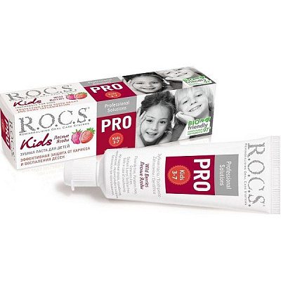 Детская зубная паста R.O.C.S. Pro Kids от 3 до 7 лет Лесные ягоды, 45 г