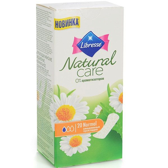 Ежедневные прокладки Libresse Natural Care Normal, 20 шт
