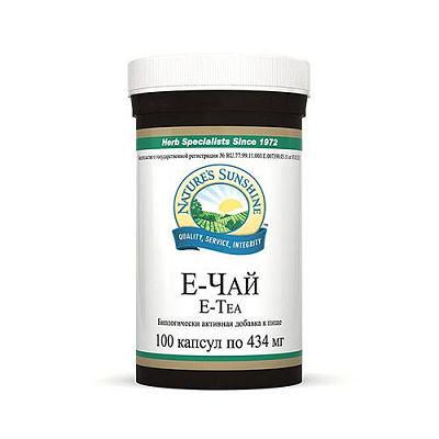 Е-чай НСП, Нормализует работу пищеварительного тракта, NSP, 434 мг, 100 таблеток