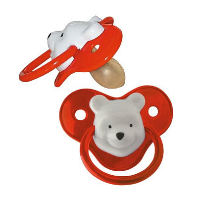 Пустышка латексная мишка с 6 мес. Курносики, 1 шт