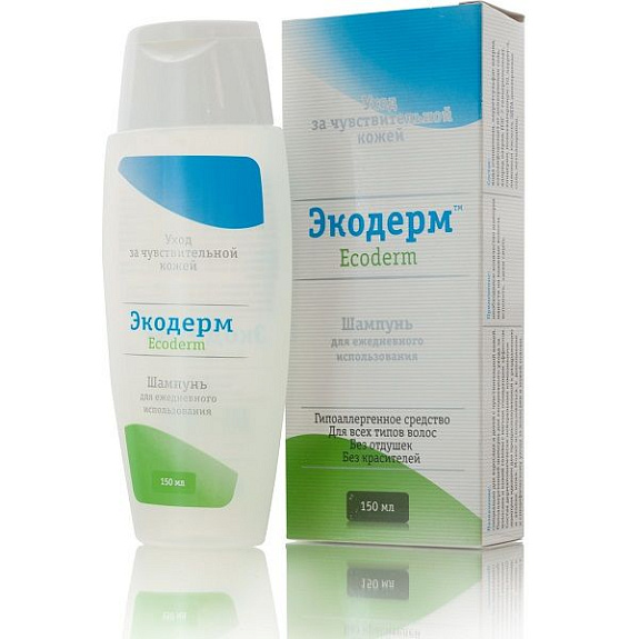 Шампунь для ежедневного использования Экодерм для чувствительной кожи, 150 мл