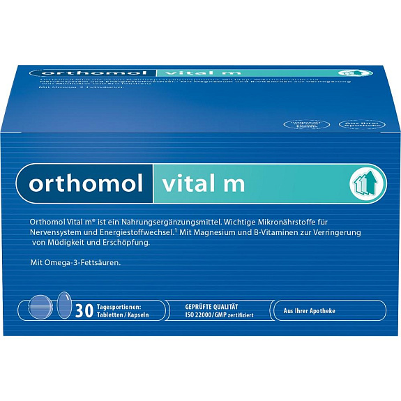 Orthomol Vital M Для представителей сильной половины Ортомол Витал М, таблетки + капсулы на 30 дней