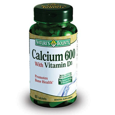 Кальций 600 с витамином D, Укрепление зубной эмали, Nature's Bounty, 60 таблеток