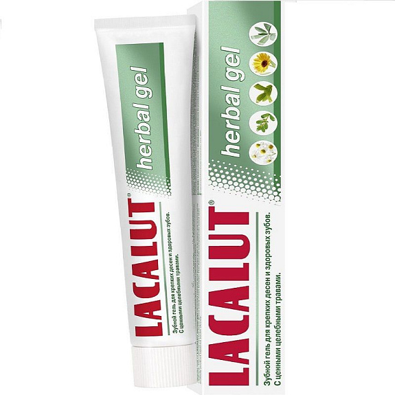 Зубной гель с ценными целебными травами Lacalut Herbal, 30 мл