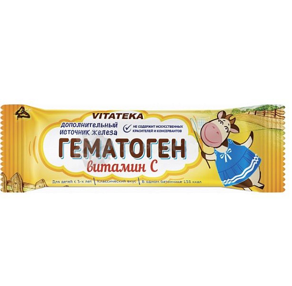 Гематоген с витамином С Vitateka, 40 г.