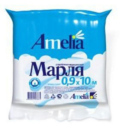 Марлевый отрез медицинский 90см х 10м Amelia, 1 шт