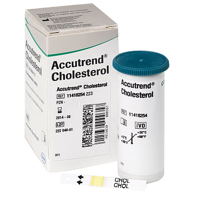 Тест-полоски Accutrend Cholesterol Холестерин, 25 шт