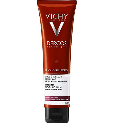 Уплотняющий восстанавливающий бальзам Vichy Dercos Densi-Solutions для истонченных и редеющих волос, 150 мл
