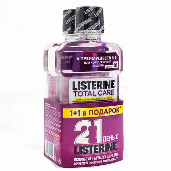 Ополаскиватель для полости рта Listerine Total Care, 250 мл (+ второй бесплатно)