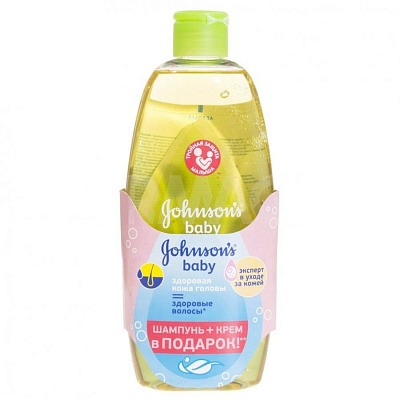 Набор Johnson's Baby (шампунь детский с ромашкой, 300 мл + увлажняющий крем Нежность природы, 100 мл бесплатно)
