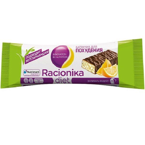 Постный батончик Racionika Diet со вкусом апельсина, 50 г