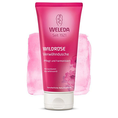 Розовый нежный гель для душа Weleda, 200 мл