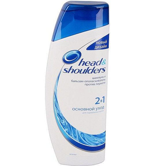 Шампунь Head & Shoulders 2в1 против перхоти Основной уход для нормальных волос, 200 мл