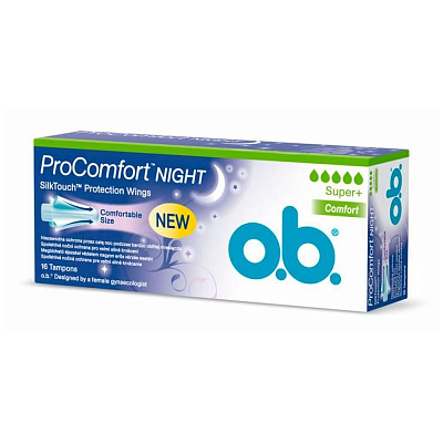 Тампоны ProComfort Night Super Plus Comfort O.B., 16 шт