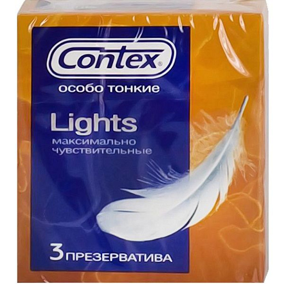 Презервативы Lights Особо тонкие для большей чувствительности Contex, 3 шт