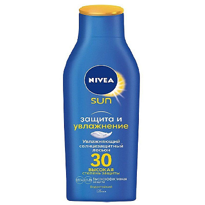 Лосьон солнцезащитный увлажняющий защита и увлажнение SPF 30 Nivea Sun, 125 мл