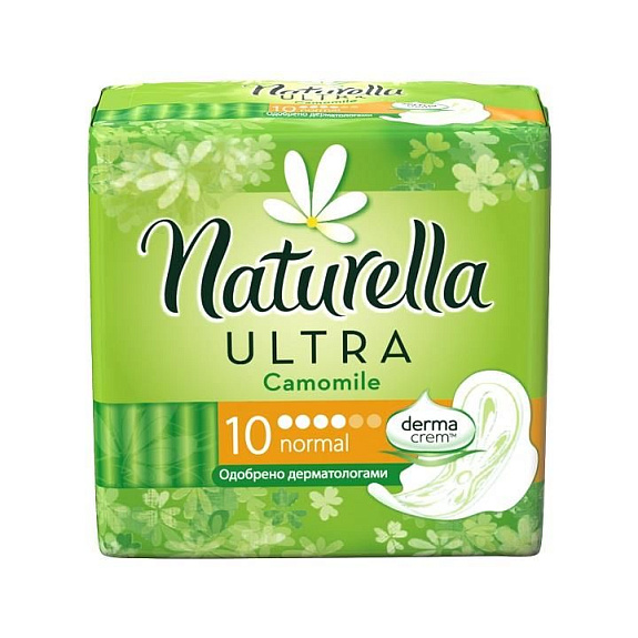 Прокладки гигиенические с крылышками Ultra Normal Naturella, 10 шт