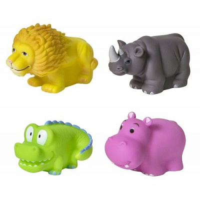 Набор игрушек для ванны африка Курносики, 4 шт