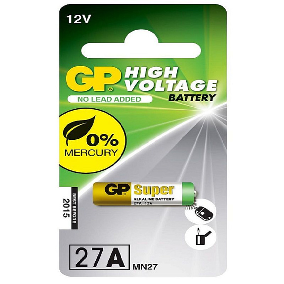Батарейка алкалиновая GP 27A 12 V, 1 шт
