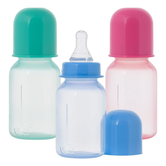 Бутылочка с силиконовой соской Курносики, 125 мл
