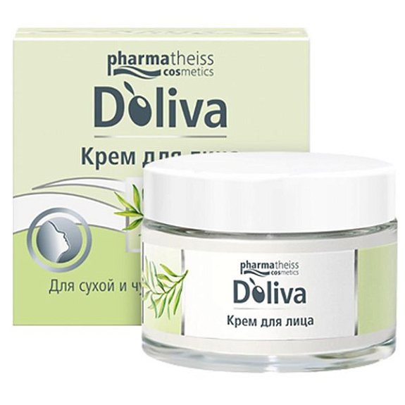 Крем для сухой и чувствительной кожи лица D'oliva, 50 мл