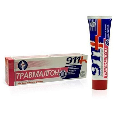 Гель для тела Травмалгон при боле в спине и травмах 911, 100 мл