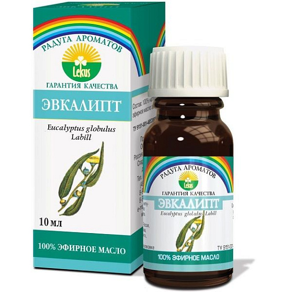 Эфирное масло 100% эвкалипт Лекус, 10 мл