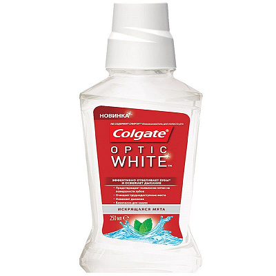 Ополаскиватель для полости рта Optic White отбеливающий Colgate, 250 мл